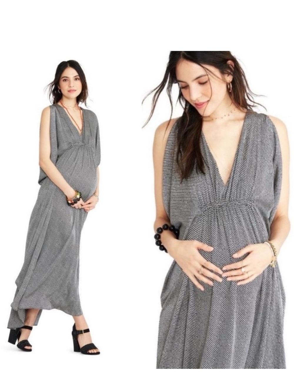 Hatch The Naya Dress Jasmine Ditsy Print Maternity Maxi Dress Size One Size USA